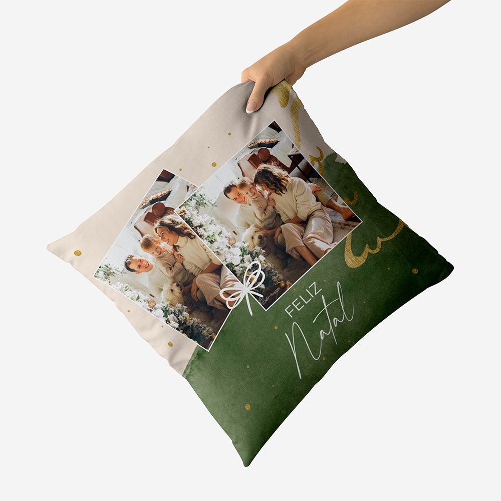 Almofada Watercolor Xmas Gold 4